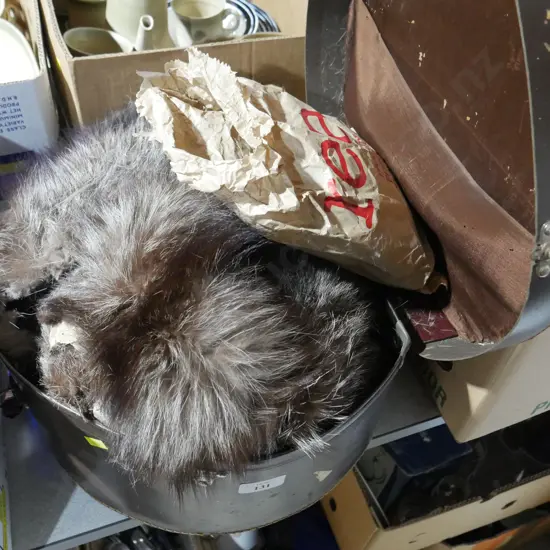 Hat box and furs