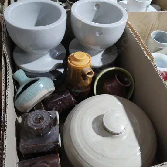 Pottery hot water bottle , ect