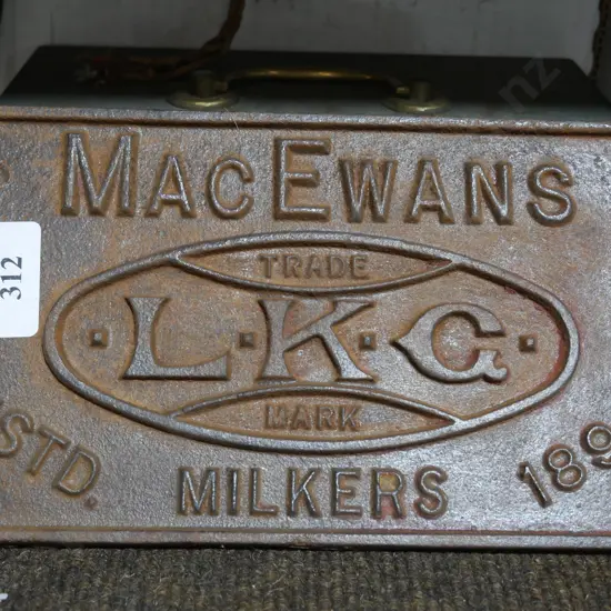 Cast iron makers plate