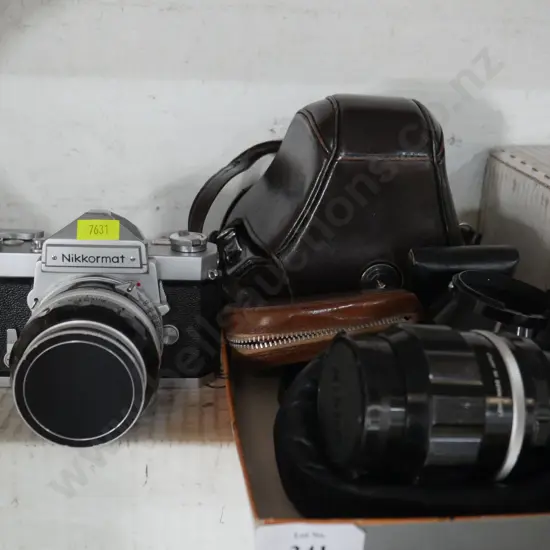 Nikkormat camera and lenses