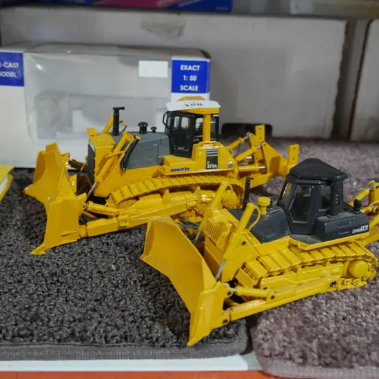 2 die cast model bulldozers