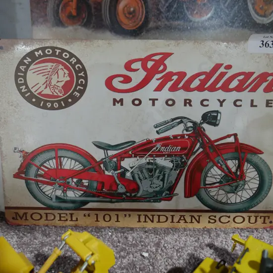 Indian motorcycle tin sign