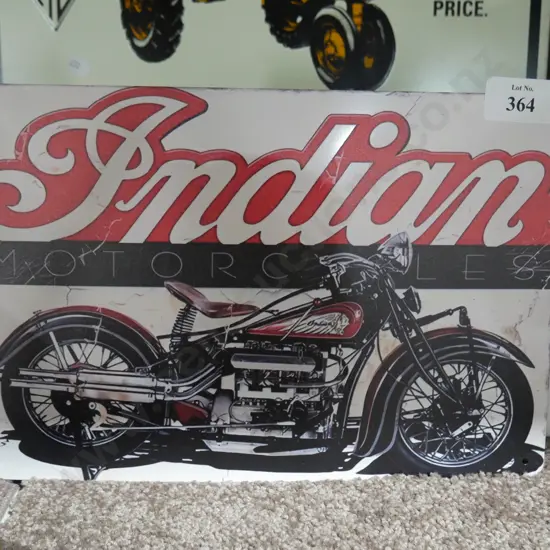 Indian motorcycle tin sign