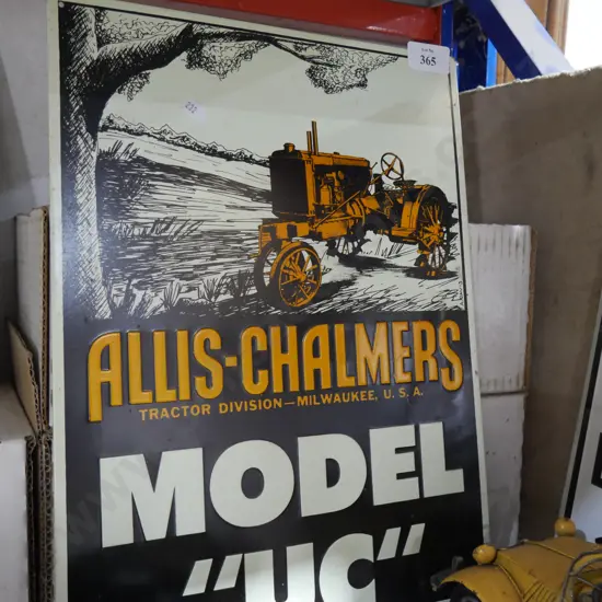 Allis Chalmers tin sign