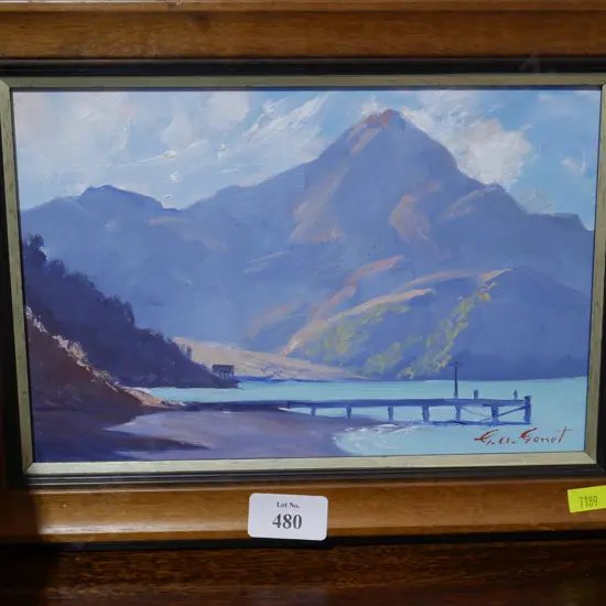 Oil painting.  GA Genet