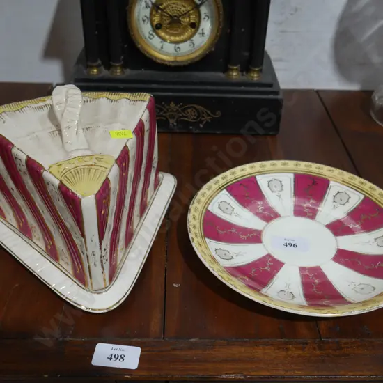 Cheese dish and plate