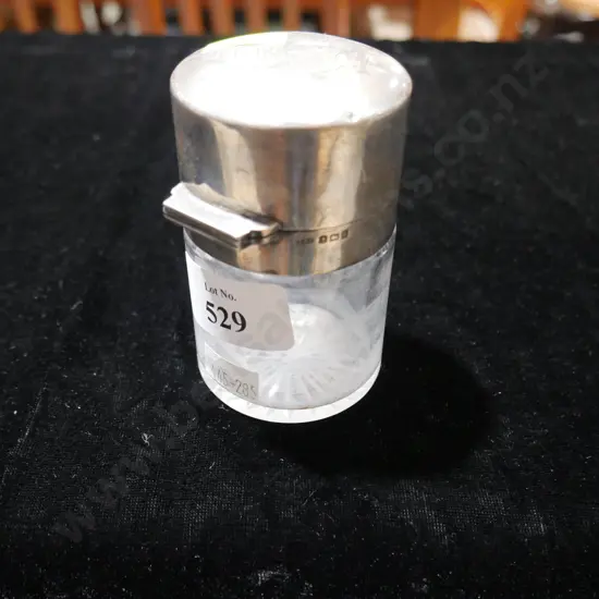 Silver top jar