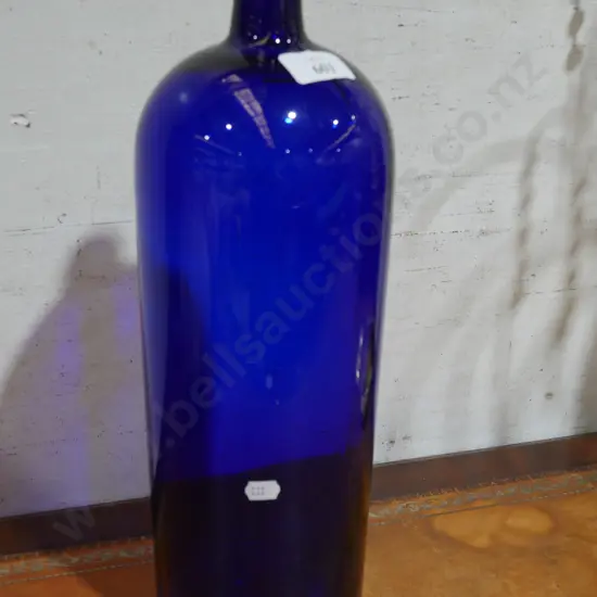 Blue glass bottle