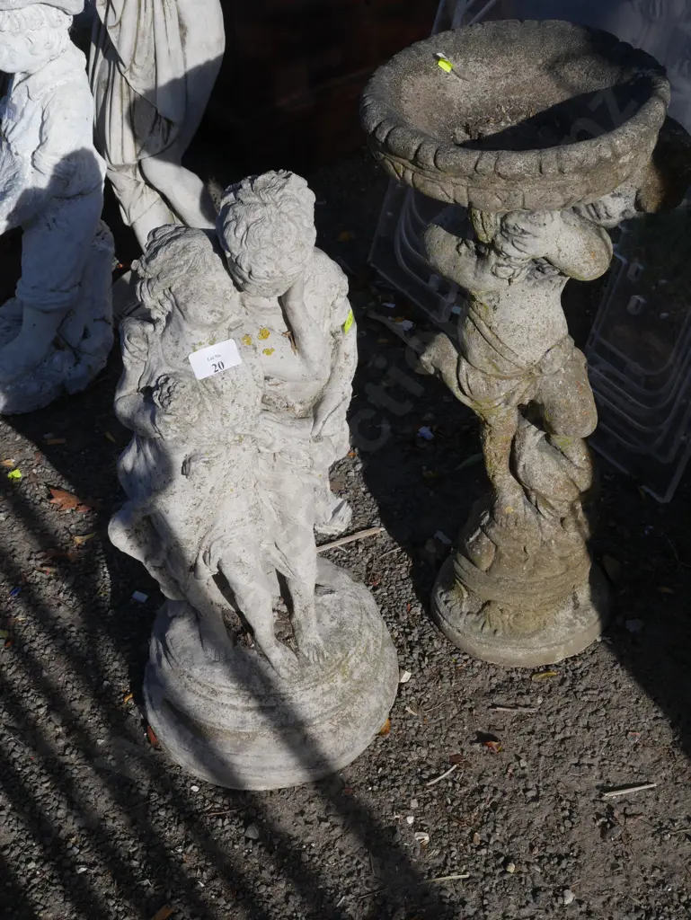 Bird bath and garden statue Image 1++