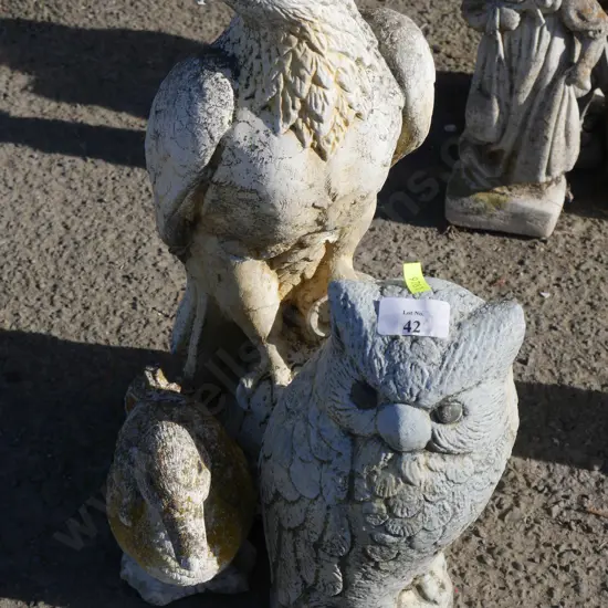 3 bird garden ornaments