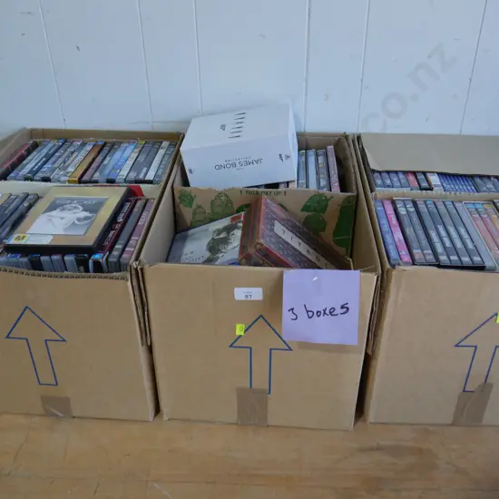 3 boxes DVDs