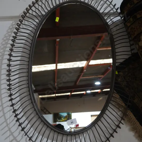 Metal frame mirror