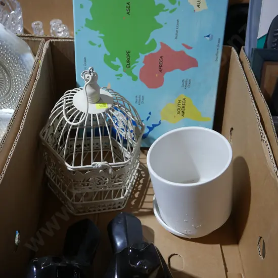 Ornamental bird cage, bird ornaments etc