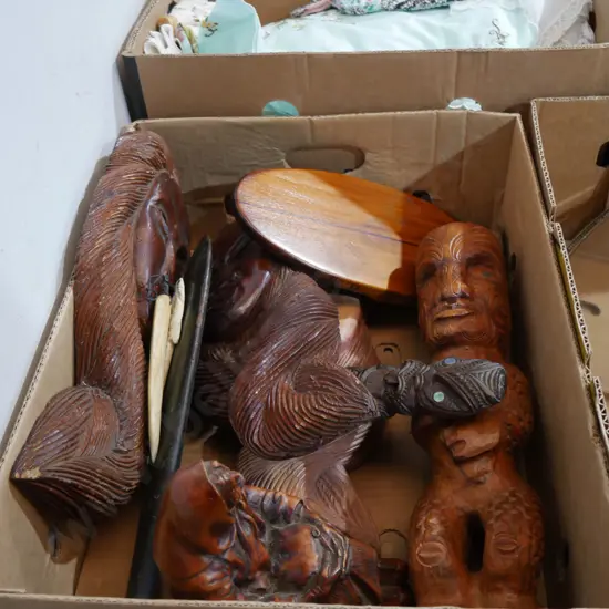 Wooden carved ornaments etc