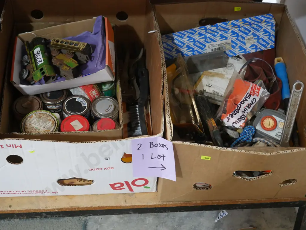 Two boxes of workshop sundries Image 1++