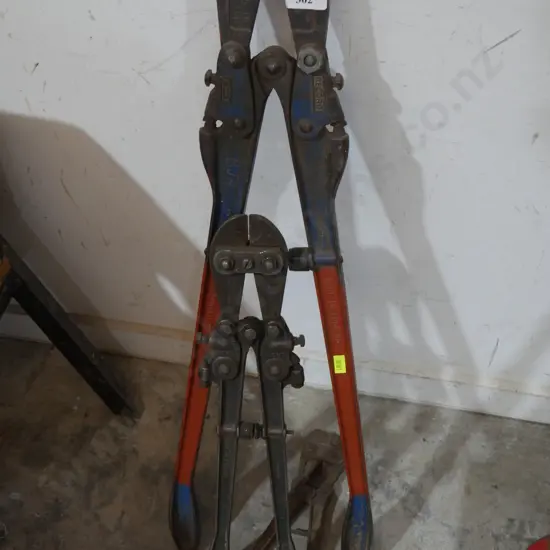 Three pairs of bolt cutters