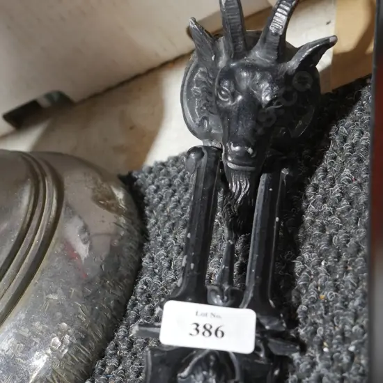 Goats head door knocker