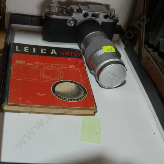 Leica camera and book