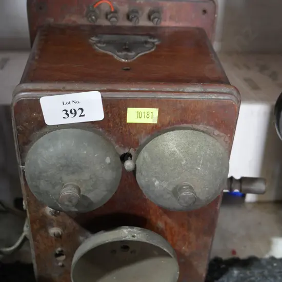 Remains of small wall telephone