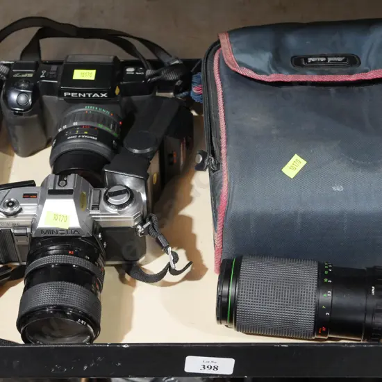 Pentax and Minolta camera