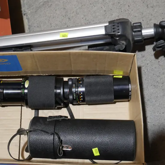 Tripod and camera lenses