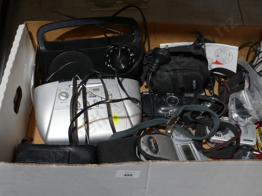 Box of radios and cameras Image 1++