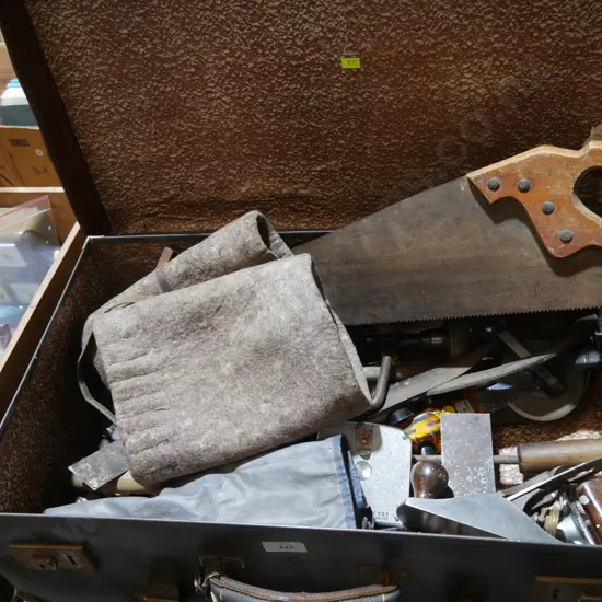 Assorted workshop tools and case
