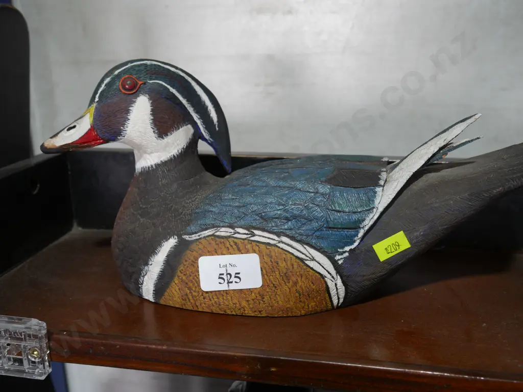 Signed wooden duck Image 1++