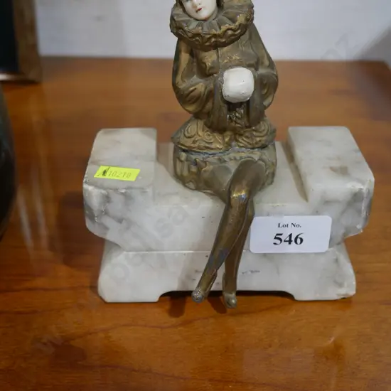 Brass sitting lady ornament