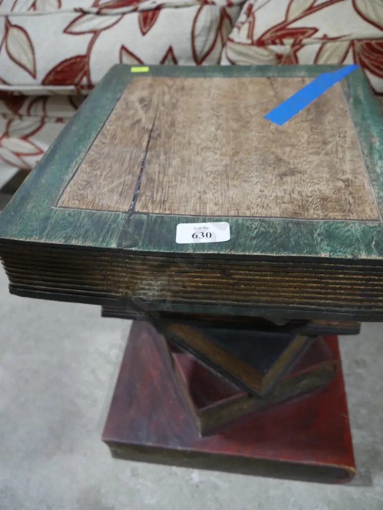 Wooden bookstack coffee table Image 1++