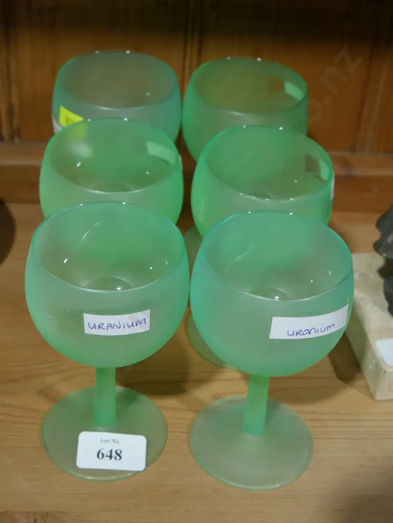 Uranium glass goblets Image 1++