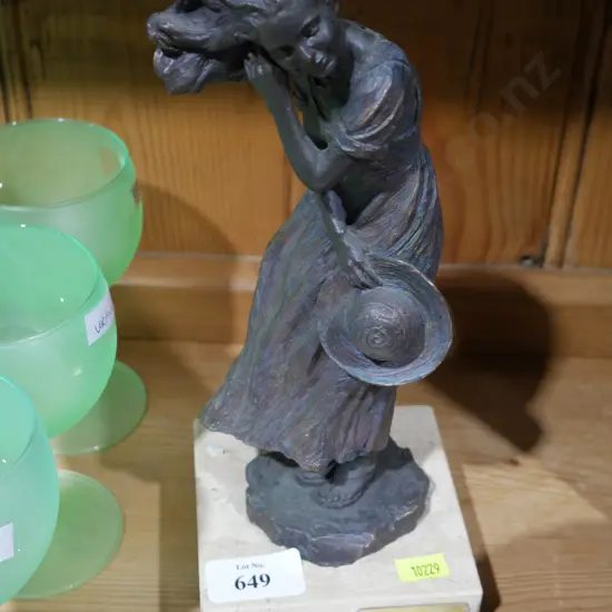 Signed metal sculpture