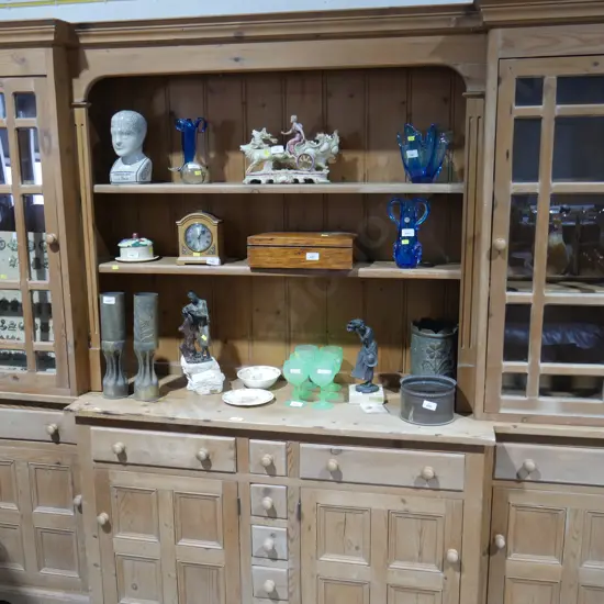 Baltic pine sideboard/display unit