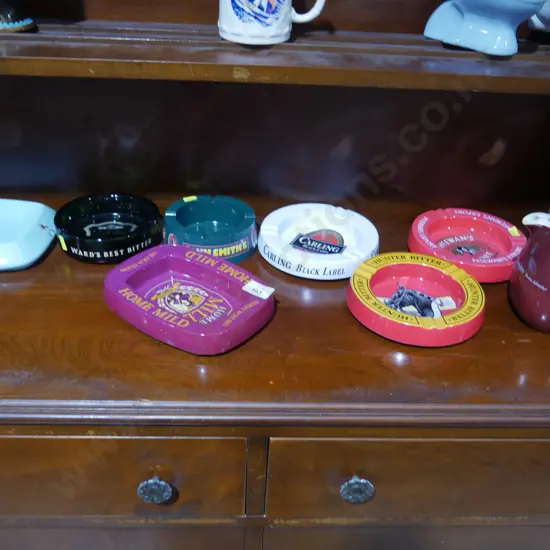 Assorted advertising ashtrays etc