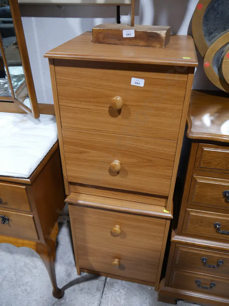 Two bedside drawers Image 1++