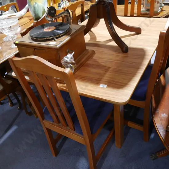Dining table and four chairs