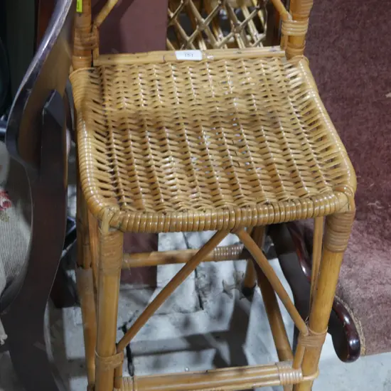 Cane bar stools