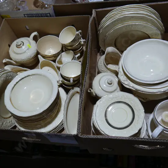 2 boxes Crown Ducal Horentine dinnerware