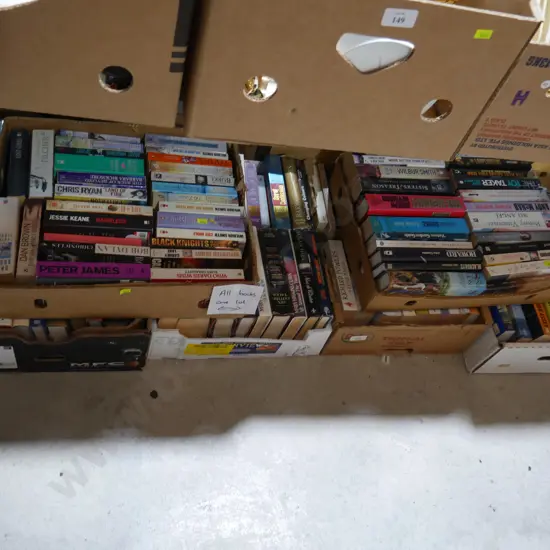 6 boxes of books