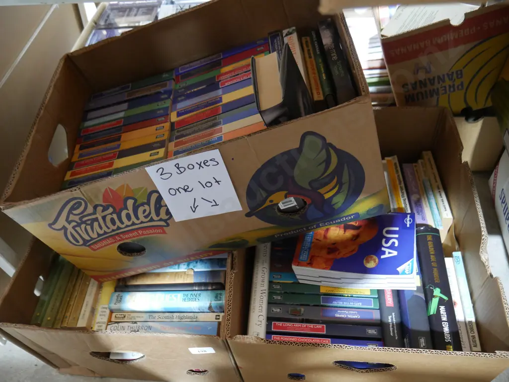 Three boxes of books Image 1++