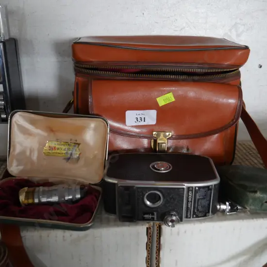 Vintage camera and bag etc