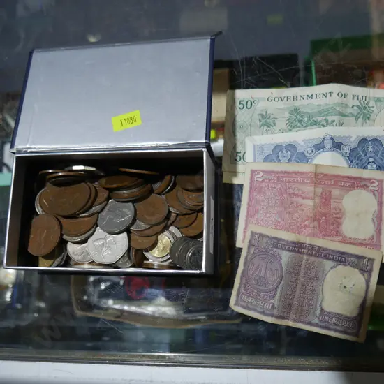Old coins and banknotes