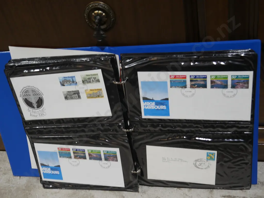 Blue album NZ first day covers Image 1++