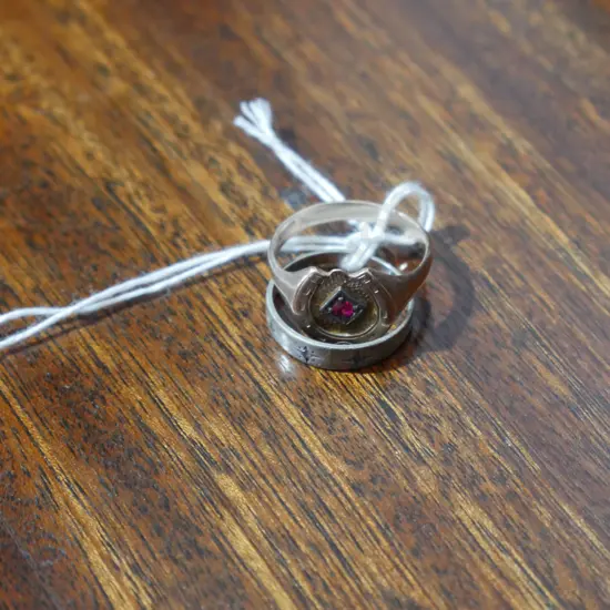 9ct gold and silver rings