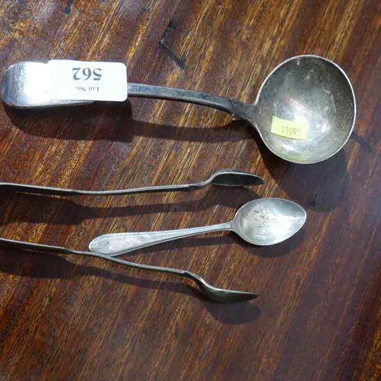 Sterling silver ladle etc