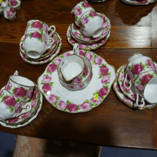 Old English rose  tea set