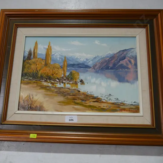 Framed Peter Long oil painting