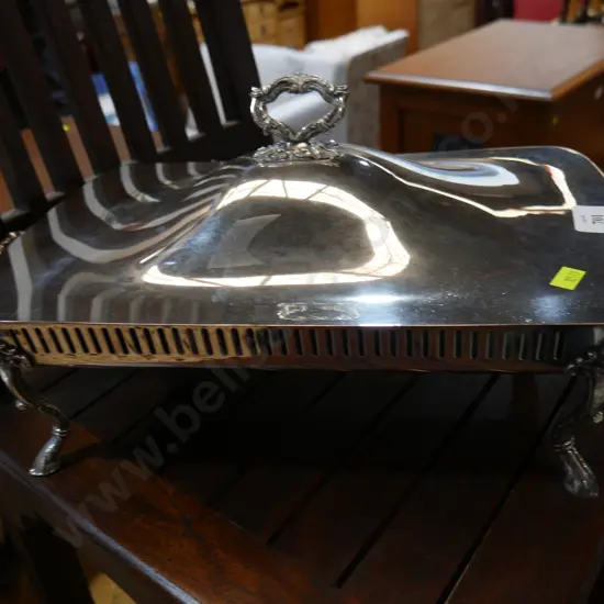 Silver plated serving dish