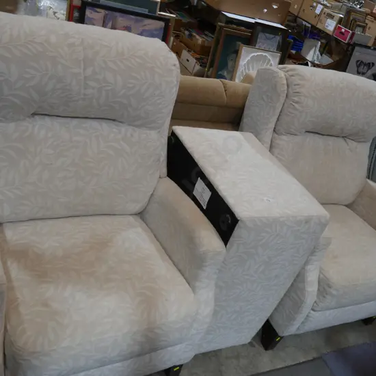 Pair of Kovak armchairs and ottoman