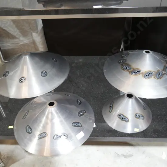 4 metal light shades